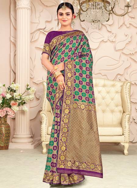 1012 Santraj New Festivel wear Latest Saree Collection 1012-Purple
